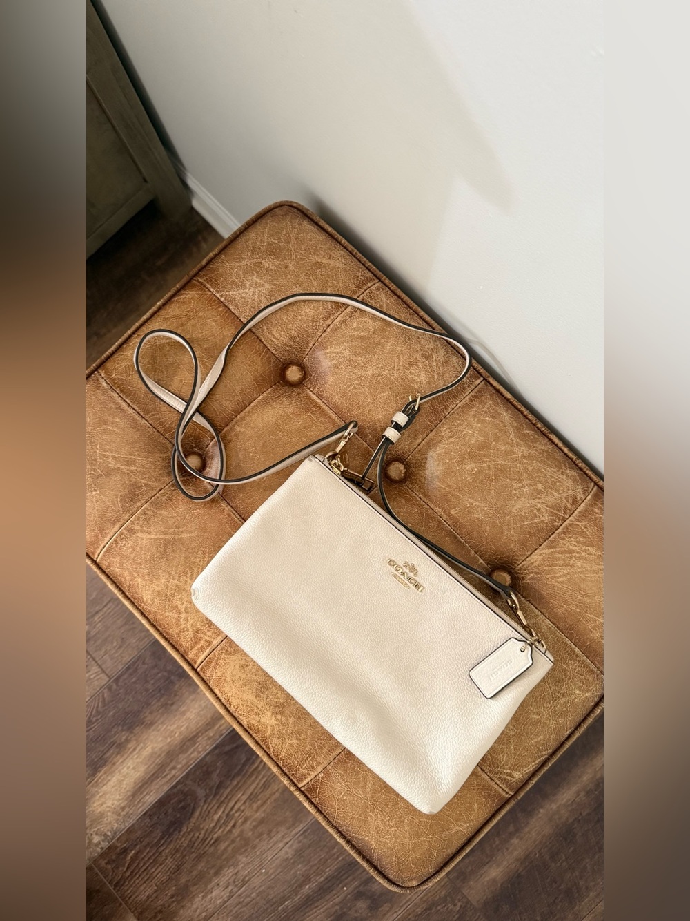 Coach Pebble Leather Lyla Crossbody in Chalk